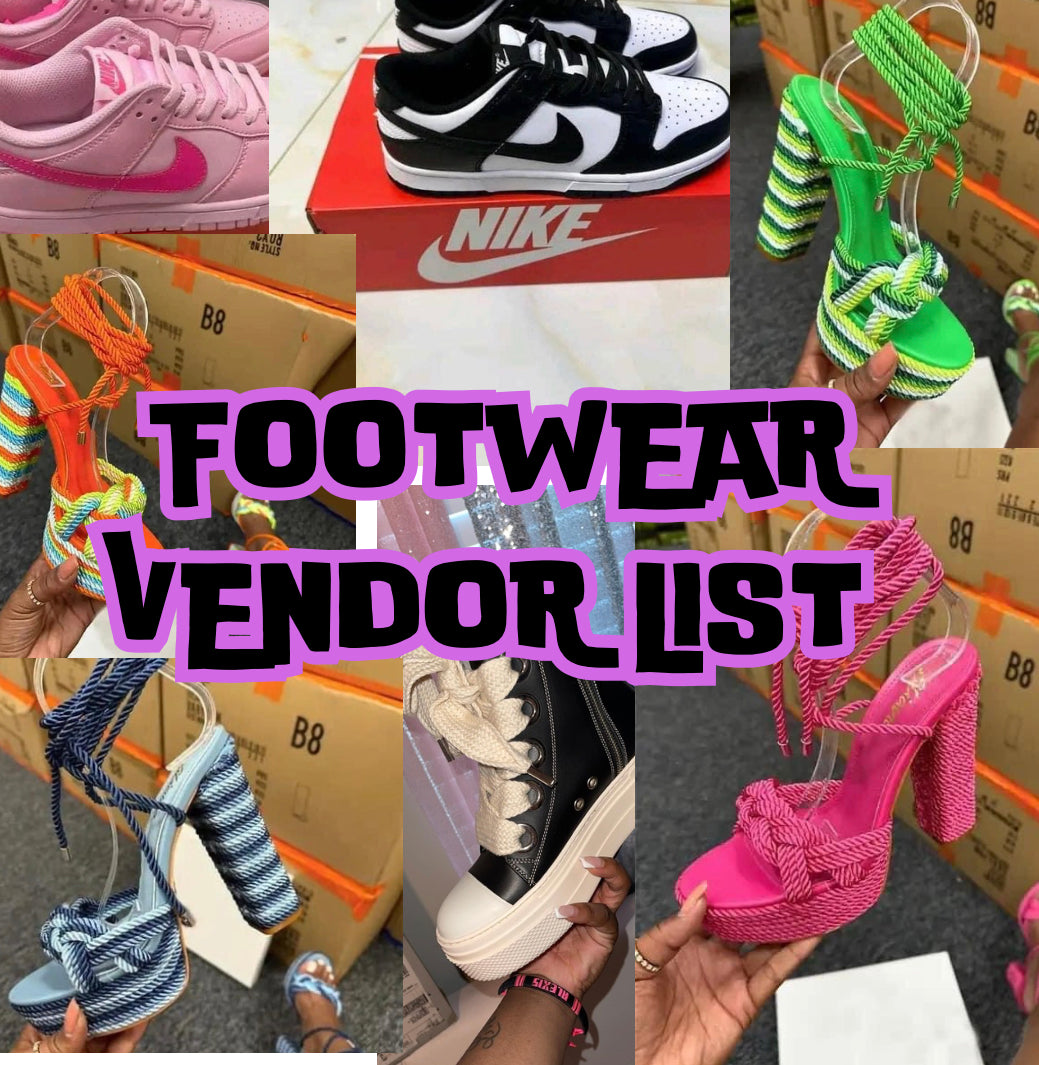 FOOTWEAR VENDOR LIST