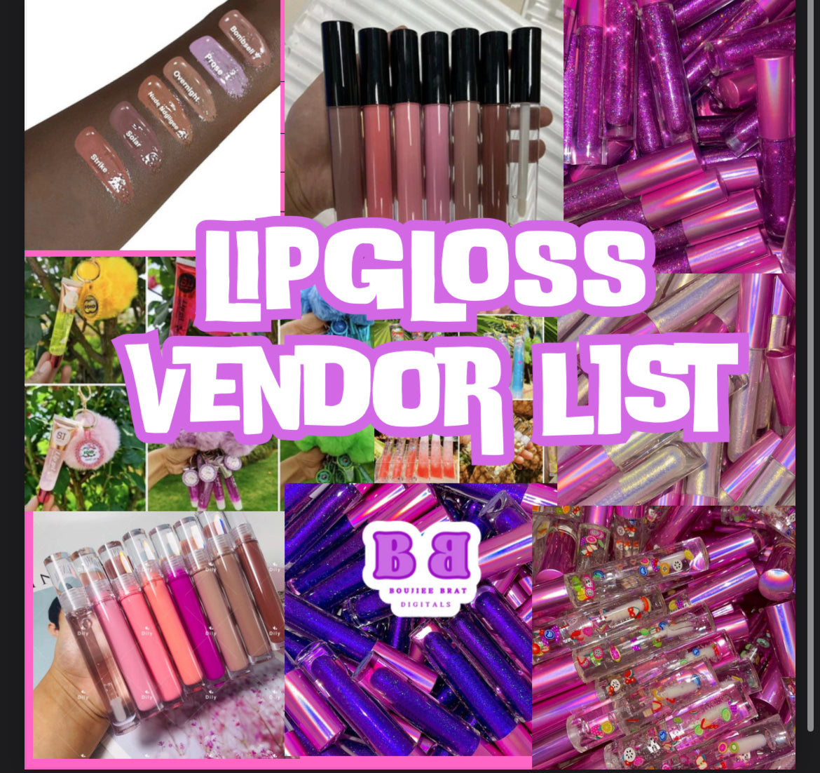 LIPGLOSS VENDOR LIST