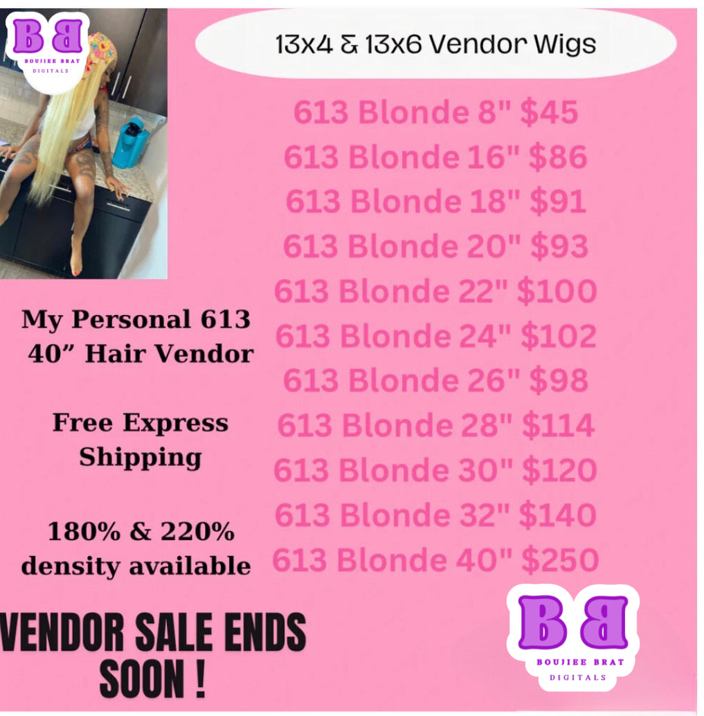 My Personal 613 Hair Vendor 40INCHES