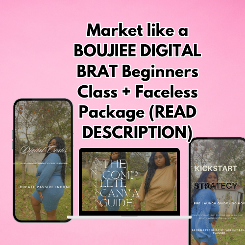 Market like a BOUJIEE DIGITAL BRAT Beginners Class + Faceless Package (READ DESCRIPTION)
